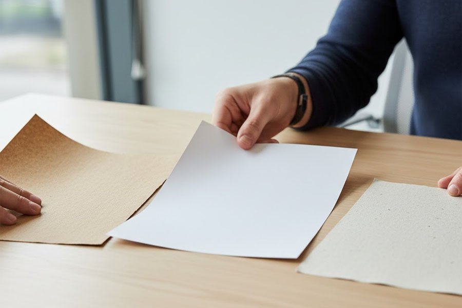 choosing paper swatches