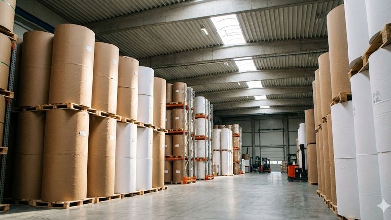 ਭੂਰੇ ਕਰਾਫਟ ਪੇਪਰ ਦੇ ਵੱਡੇ ਰੋਲ