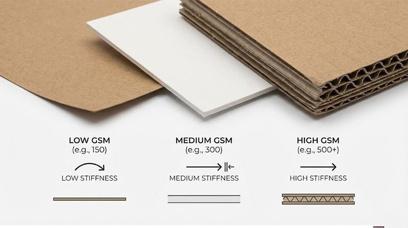 GSM-vergelyking vir insetselmateriale en styfheid