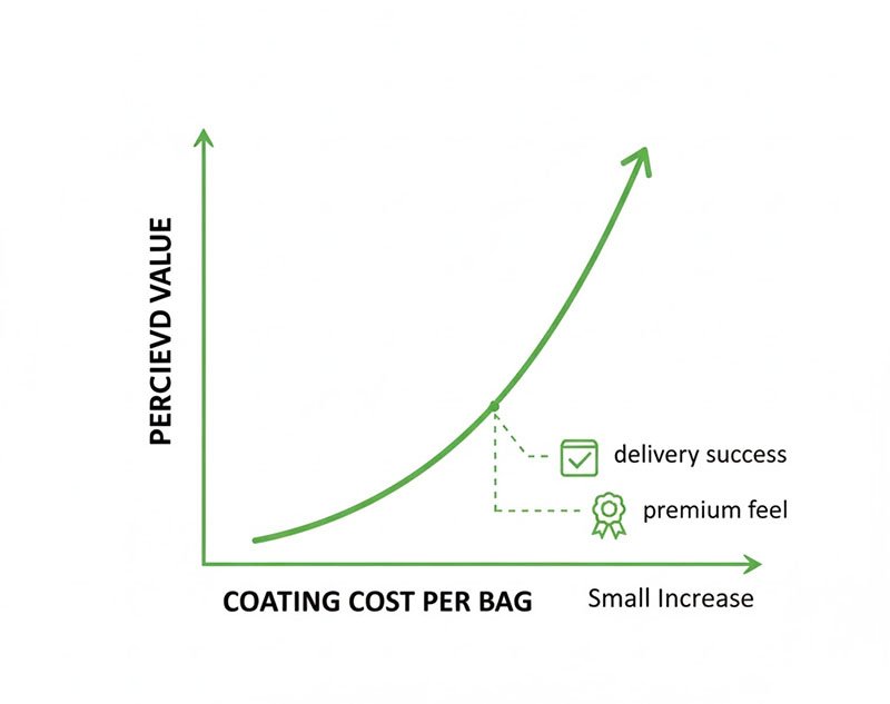 Lille belægningspris, stor opfattet værdidiagram