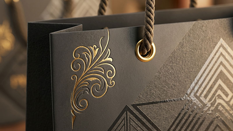 Premium paper bag surface finishing options