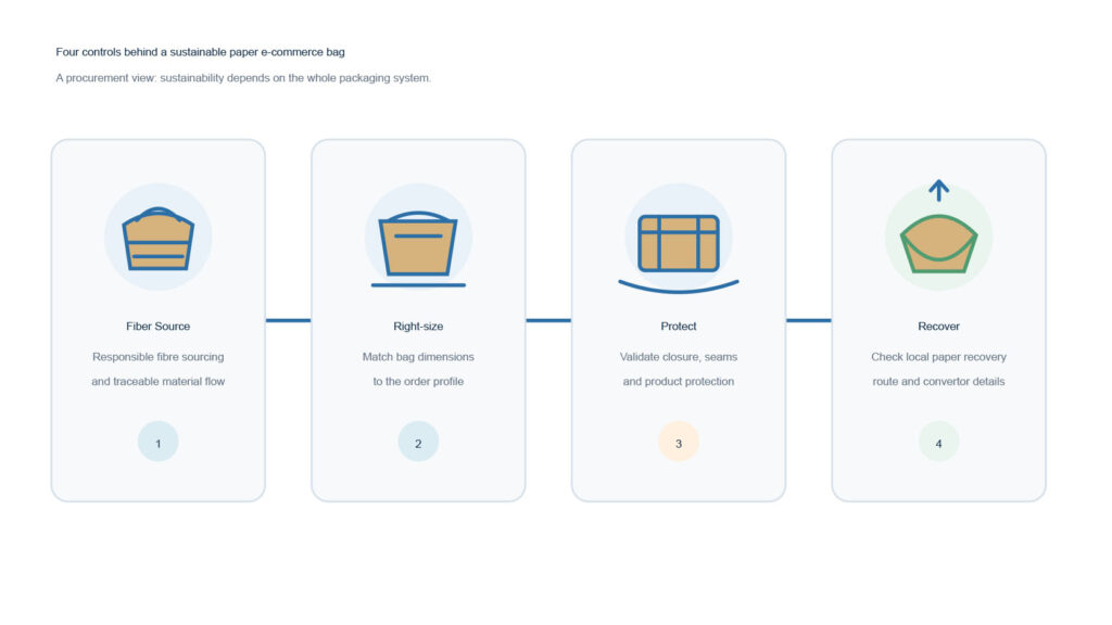 Four controls for sustainable paper packaging